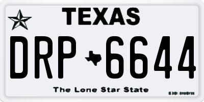 TX license plate DRP6644