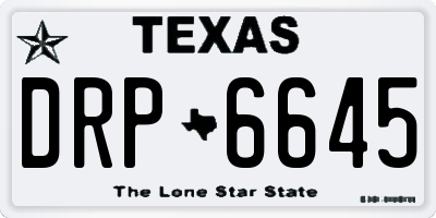 TX license plate DRP6645