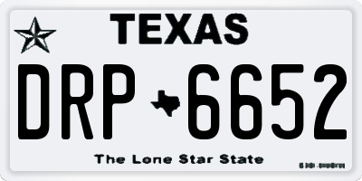 TX license plate DRP6652