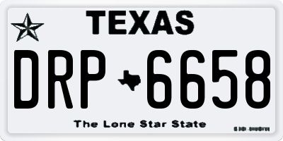 TX license plate DRP6658