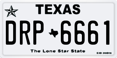 TX license plate DRP6661