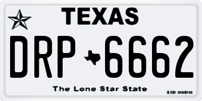 TX license plate DRP6662
