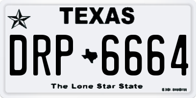 TX license plate DRP6664