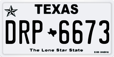 TX license plate DRP6673