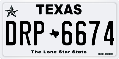 TX license plate DRP6674