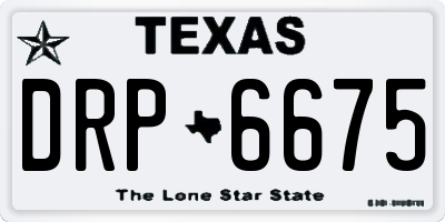 TX license plate DRP6675
