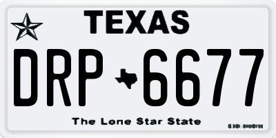 TX license plate DRP6677