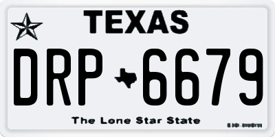 TX license plate DRP6679