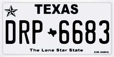 TX license plate DRP6683
