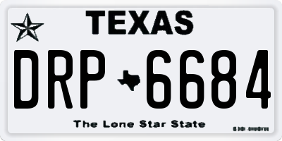 TX license plate DRP6684