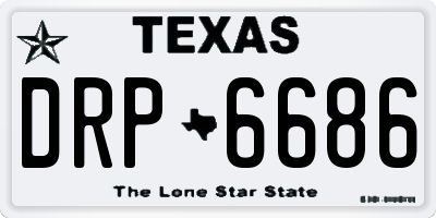 TX license plate DRP6686