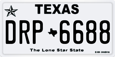 TX license plate DRP6688