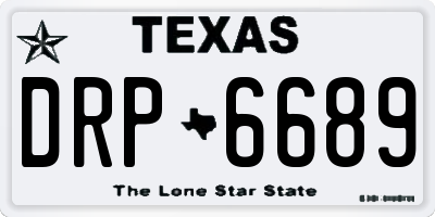 TX license plate DRP6689