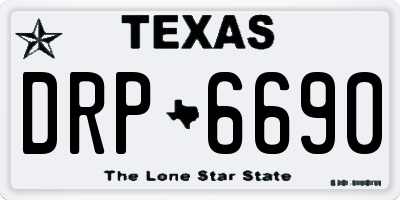 TX license plate DRP6690
