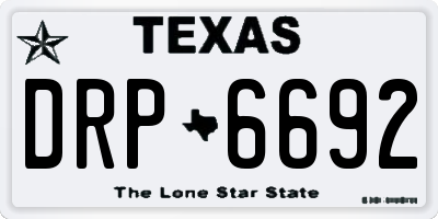 TX license plate DRP6692