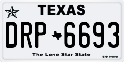 TX license plate DRP6693