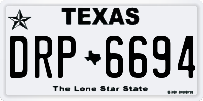 TX license plate DRP6694