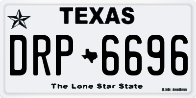 TX license plate DRP6696