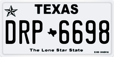 TX license plate DRP6698