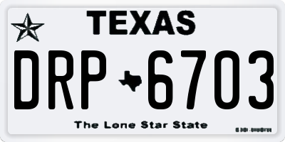 TX license plate DRP6703