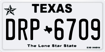 TX license plate DRP6709