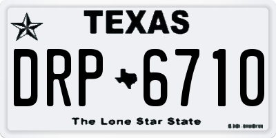 TX license plate DRP6710