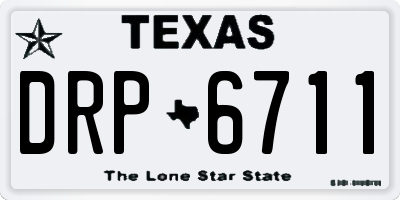 TX license plate DRP6711