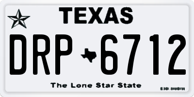 TX license plate DRP6712