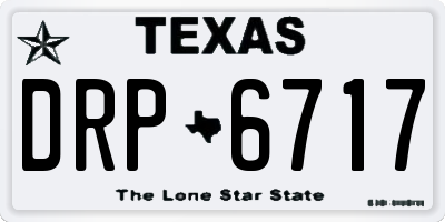 TX license plate DRP6717