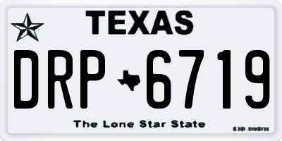 TX license plate DRP6719