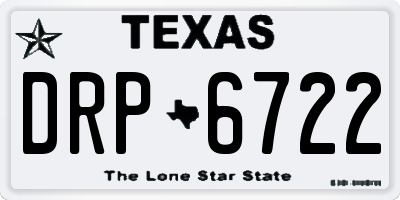 TX license plate DRP6722