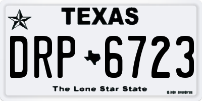 TX license plate DRP6723