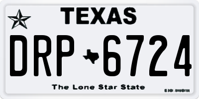 TX license plate DRP6724