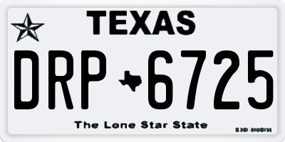 TX license plate DRP6725