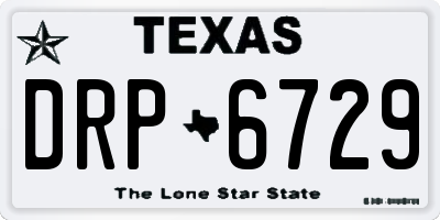 TX license plate DRP6729