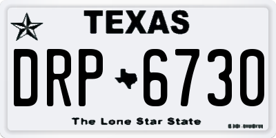 TX license plate DRP6730