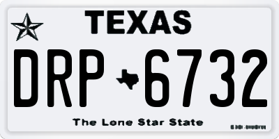 TX license plate DRP6732