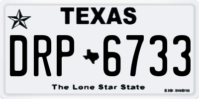 TX license plate DRP6733