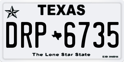 TX license plate DRP6735
