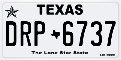 TX license plate DRP6737