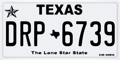 TX license plate DRP6739