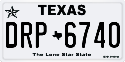 TX license plate DRP6740
