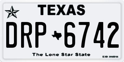 TX license plate DRP6742