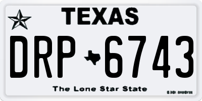 TX license plate DRP6743