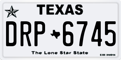 TX license plate DRP6745