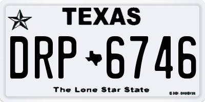 TX license plate DRP6746