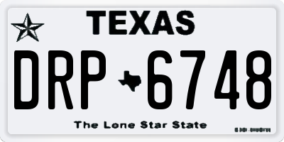 TX license plate DRP6748