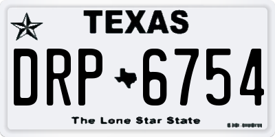 TX license plate DRP6754