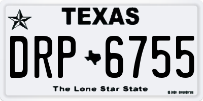 TX license plate DRP6755