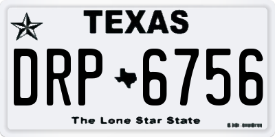 TX license plate DRP6756